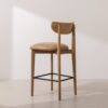 Grain and Frame   Light Solid Oak Bar Stool 02 with Light Vegan Leather 3