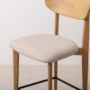 Grain and Frame   Light Solid Oak Bar Stool 02 with Oatmeal Linen 5