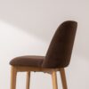 Grain and Frame   Light Solid Oak Bar Stool 03 with Chocolate Velvet 4
