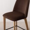 Grain and Frame   Light Solid Oak Bar Stool 03 with Chocolate Velvet 5