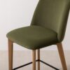 Grain and Frame   Light Solid Oak Bar Stool 03 with Green Velvet 5