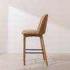 Grain and Frame   Light Solid Oak Bar Stool 03 with Light Vegan Leather 2