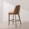 Grain and Frame   Light Solid Oak Bar Stool 03 with Light Vegan Leather 3
