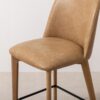 Grain and Frame   Light Solid Oak Bar Stool 03 with Light Vegan Leather 5