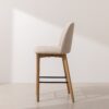 Grain and Frame   Light Solid Oak Bar Stool 03 with Oatmeal Linen 2