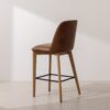 Grain and Frame   Light Solid Oak Bar Stool 03 with Tan Vegan Leather 3