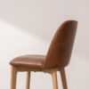 Grain and Frame   Light Solid Oak Bar Stool 03 with Tan Vegan Leather 4