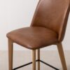 Grain and Frame   Light Solid Oak Bar Stool 03 with Tan Vegan Leather 5
