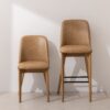 Grain and Frame - Light Solid Oak Dining Chair 03 and Bar Stool 03 with Light Vegan Leather