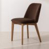 Grain and Frame   Light Solid Oak Dining Chair 03 with Chocolate Velvet 1