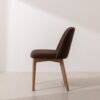 Grain and Frame   Light Solid Oak Dining Chair 03 with Chocolate Velvet 2