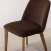 Grain and Frame   Light Solid Oak Dining Chair 03 with Chocolate Velvet 5
