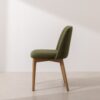 Grain and Frame   Light Solid Oak Dining Chair 03 with Green Velvet 2