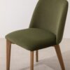 Grain and Frame   Light Solid Oak Dining Chair 03 with Green Velvet 5