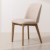 Grain and Frame   Light Solid Oak Dining Chair 03 with Oatmeal Linen 1