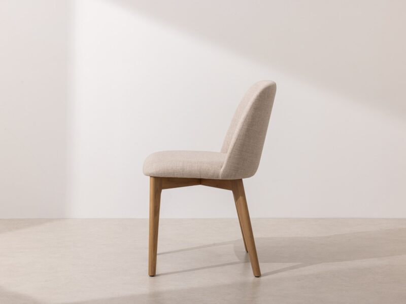Grain and Frame   Light Solid Oak Dining Chair 03 with Oatmeal Linen 2