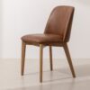 Grain and Frame   Light Solid Oak Dining Chair 03 with Tan Vegan Leather 1