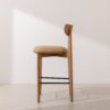 Grain and Frame   Natural Solid Oak Bar Stool 02 with Light Vegan Leather 2