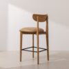 Grain and Frame   Natural Solid Oak Bar Stool 02 with Light Vegan Leather 3