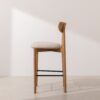 Grain and Frame   Natural Solid Oak Bar Stool 02 with Oatmeal Linen 2