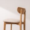 Grain and Frame   Natural Solid Oak Bar Stool 02 with Oatmeal Linen 4