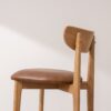 Grain and Frame   Natural Solid Oak Bar Stool 02 with Tan Vegan Leather 4