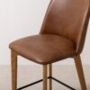 Grain and Frame   Natural Solid Oak Bar Stool 03 with Chocolate Velvet 5