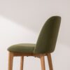 Grain and Frame   Natural Solid Oak Bar Stool 03 with Green Velvet 4