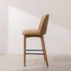 Grain and Frame   Natural Solid Oak Bar Stool 03 with Light Vegan Leather 2