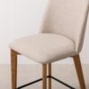 Grain and Frame   Natural Solid Oak Bar Stool 03 with Light Vegan Leather 5