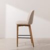 Grain and Frame   Natural Solid Oak Bar Stool 03 with Oatmeal Linen 2
