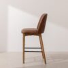 Grain and Frame   Natural Solid Oak Bar Stool 03 with Tan Vegan Leather 2