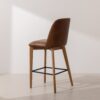 Grain and Frame   Natural Solid Oak Bar Stool 03 with Tan Vegan Leather 3