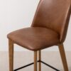 Grain and Frame   Natural Solid Oak Bar Stool 03 with Tan Vegan Leather 5