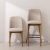Grain and Frame - Natural Solid Oak Dining Chair 03 and Bar Stool 03 with Oatmeal Linen