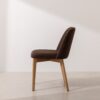 Grain and Frame   Natural Solid Oak Dining Chair 03 with Chocolate Velvet 2