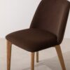 Grain and Frame   Natural Solid Oak Dining Chair 03 with Chocolate Velvet 5