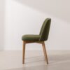 Grain and Frame   Natural Solid Oak Dining Chair 03 with Green Velvet 2