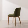 Grain and Frame   Natural Solid Oak Dining Chair 03 with Green Velvet 3