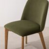 Grain and Frame   Natural Solid Oak Dining Chair 03 with Green Velvet 5