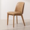 Grain and Frame   Natural Solid Oak Dining Chair 03 with Light Vegan Leather 1