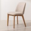Grain and Frame   Natural Solid Oak Dining Chair 03 with Oatmeal Linen 1