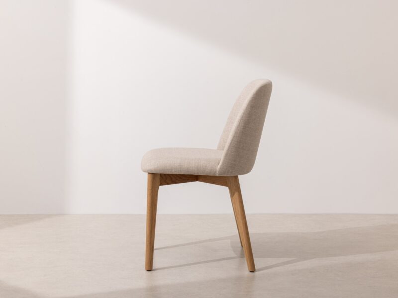 Grain and Frame   Natural Solid Oak Dining Chair 03 with Oatmeal Linen 2