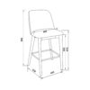 Grain and Frame - Solid Oak Bar Stool 03 dimensions