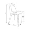 Grain and Frame - Solid Oak Dining Chair 03 dimensions