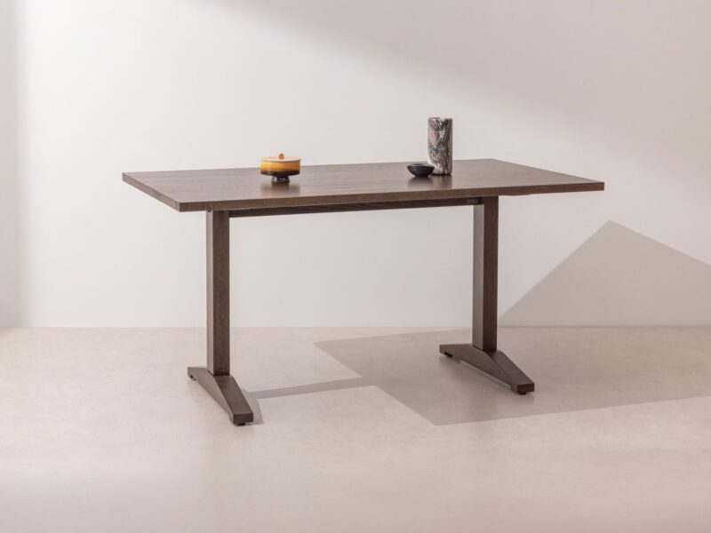 Dark solid oak Dining Table 02