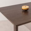 Dark solid oak Dining Table 02, corner of the top