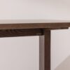 Dark solid oak Dining Table 02, pedestal and top joint
