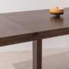 Dark solid oak Dining Table 02, extension leaf join