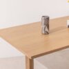 Light solid oak Dining Table 02, corner of the top